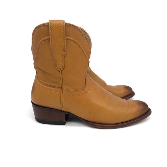 TECOVAS The Penny Leather Ankle Boot Caramel Tan 8.5 B - Picture 10 of 16